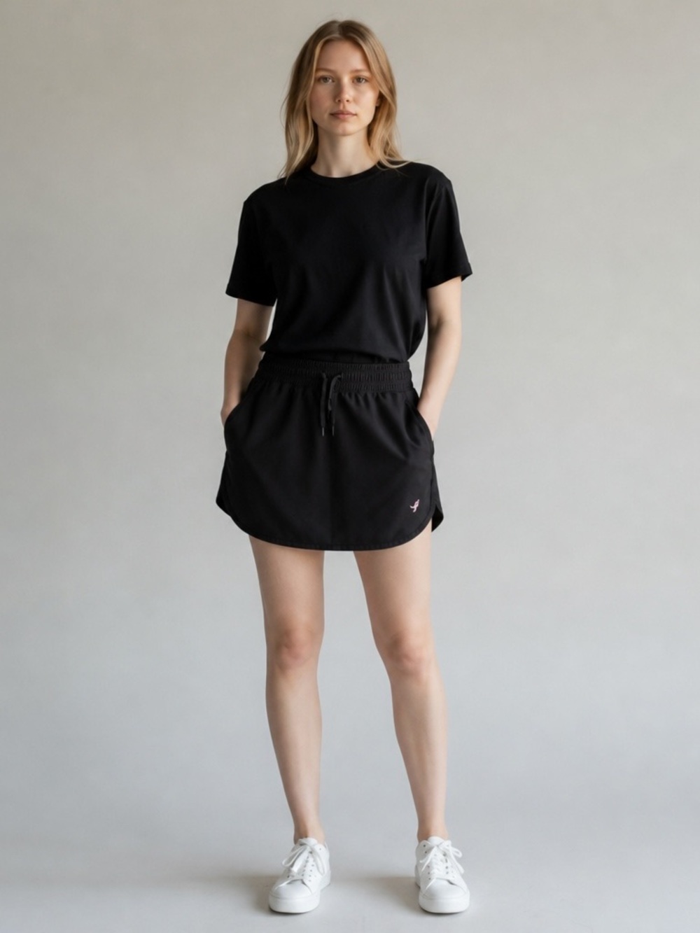 Susan G. Komen Earth Yoga Black Mini Golf Athleisure Active Skort Size XL